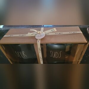 Rae Dunn back beer steins, New in gift box